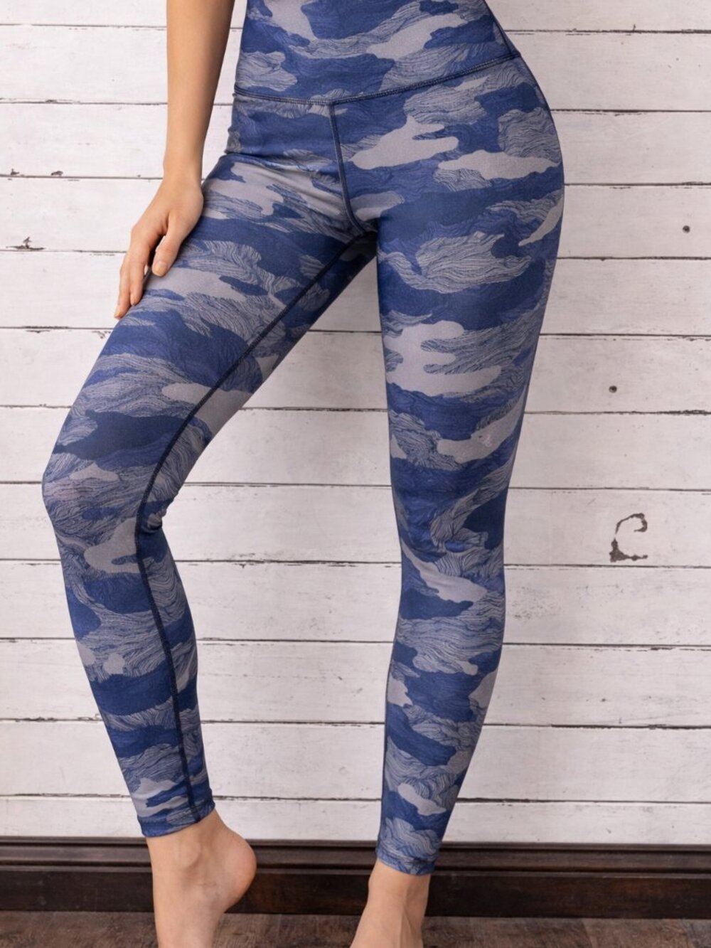 JoyLab Navy Blue Camo High-Rise Leggings Womens Size XL